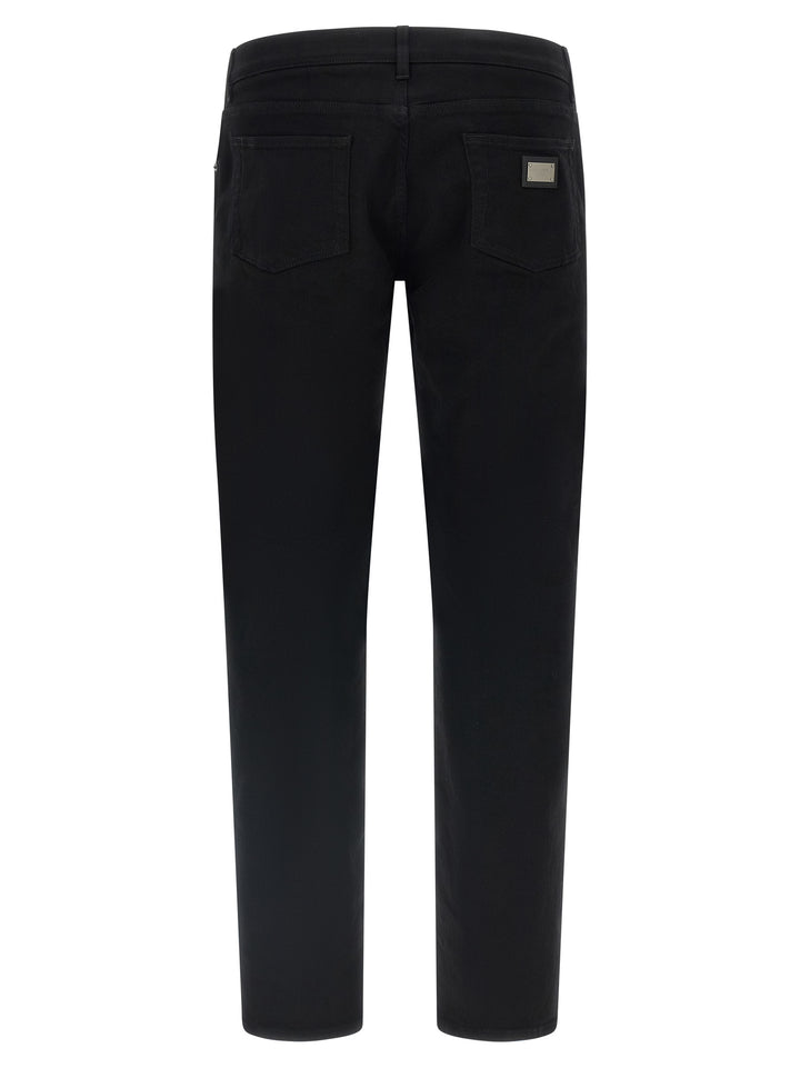Dolce & Gabbana Logo Plaque Jeans - Nero | 8bd6d4b0862af4e0b85e1810d801abfba1302148