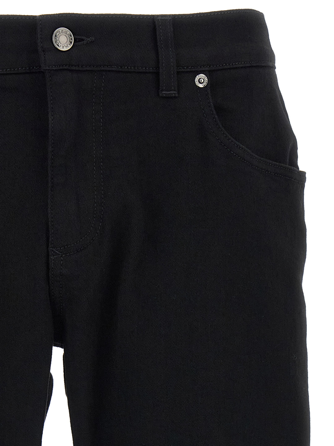 Dolce & Gabbana Logo Plaque Jeans - Nero | b49925fa299db0853fa88e494398411f291047be