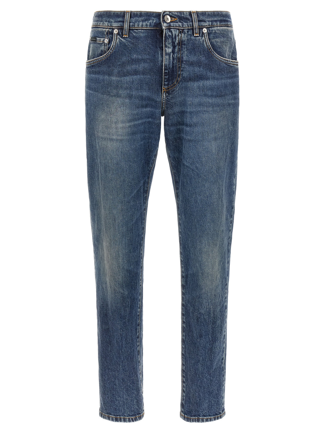Dolce & Gabbana Logo Plaque Jeans - Blu | d5b7596d6f82208cd7f91328f12d81a492c3fd20