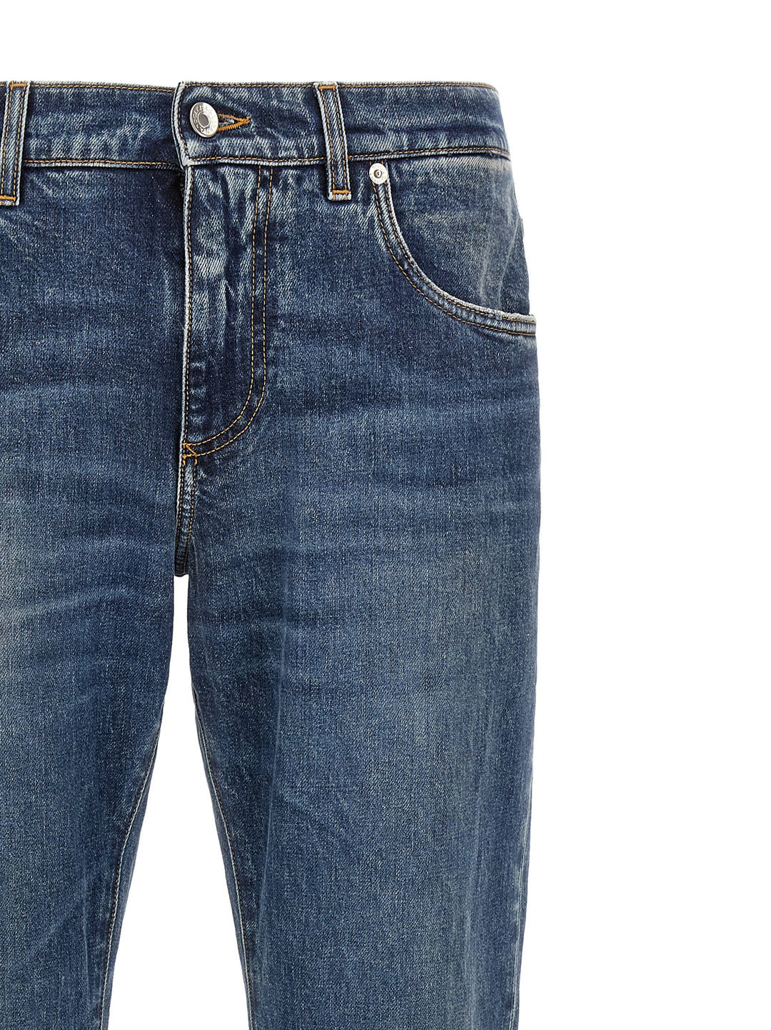 Dolce & Gabbana Logo Plaque Jeans - Blu | 1b42ed08ec60e3a42573b5c215cf7aa43df9c41d