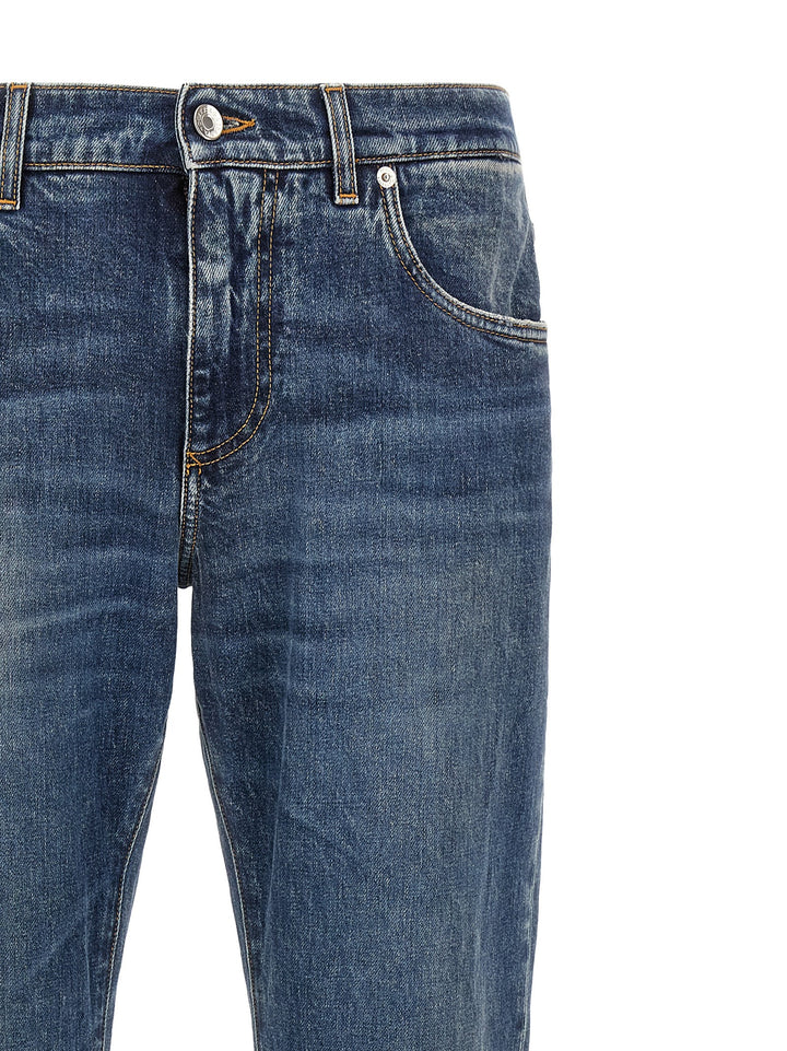 Dolce & Gabbana Logo Plaque Jeans - Blu | 1b42ed08ec60e3a42573b5c215cf7aa43df9c41d
