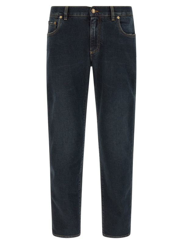 Logo Plaque Jeans Azul