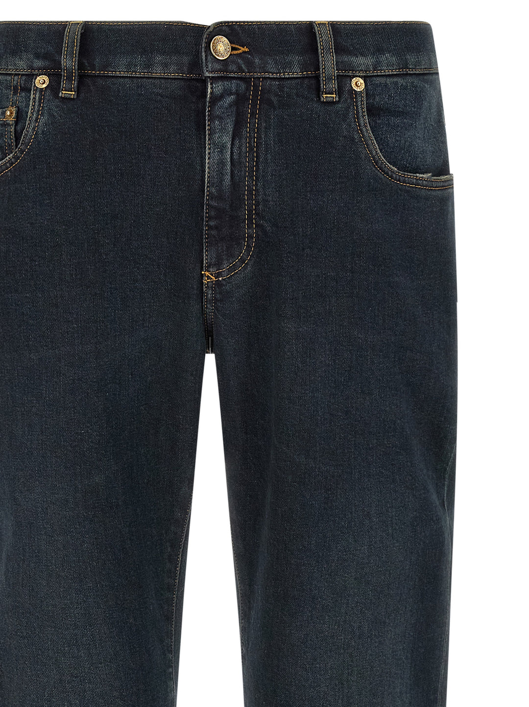 Dolce & Gabbana Logo Plaque Jeans - Blu | 662288f07cda11d2897d960d8c9606f739151716