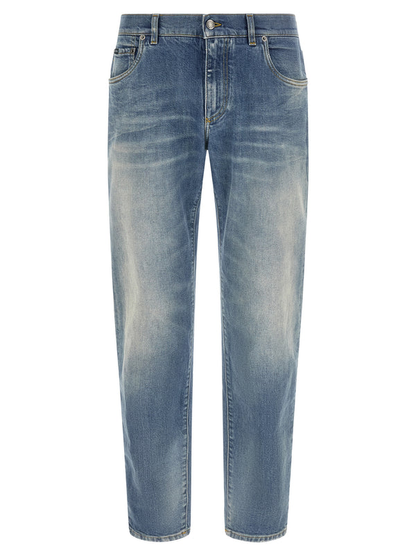 Logo Plaque Jeans Azul