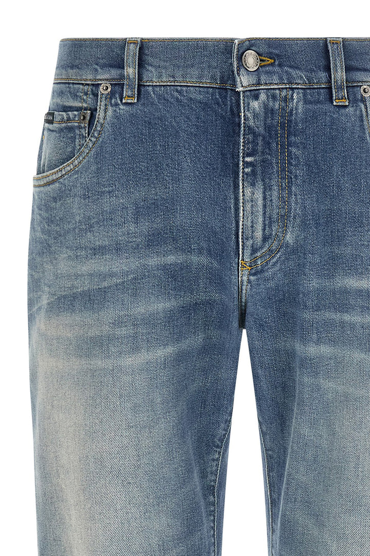 Dolce & Gabbana Logo Plaque Jeans - Blu | ff4894561b5c3ee825ec0a314fe1487214fa492c