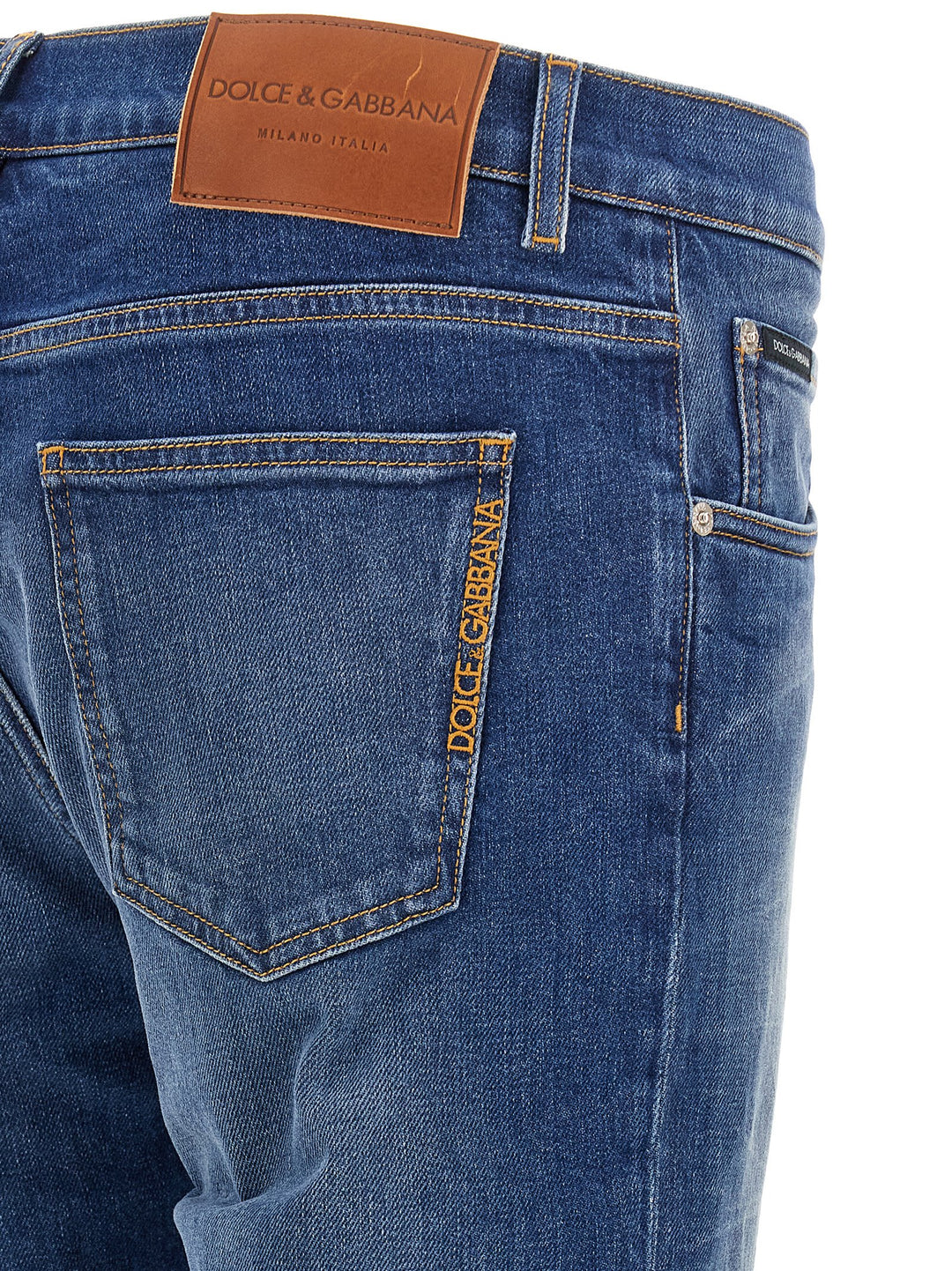 Dolce & Gabbana Logo Embroidery Jeans - Blu | a38efc7f7adfdda67bd544a19f9f219054360233