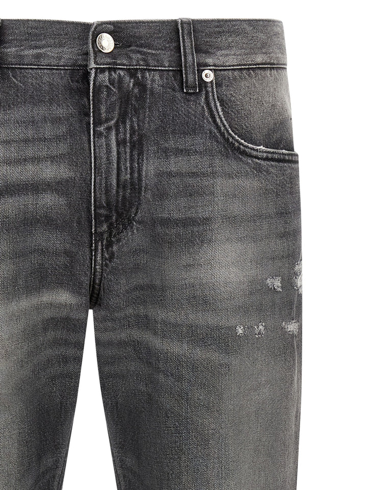 Dolce & Gabbana Distressed Jeans - Grigio | bd9877bf1ce078d0291753f356f4601542a0b041