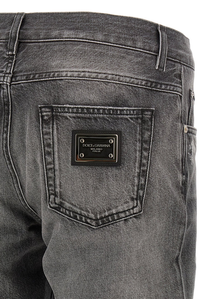 Dolce & Gabbana Distressed Jeans - Grigio | 40eae3788dd42d0e498d779c29e06bfd3c33a3b5