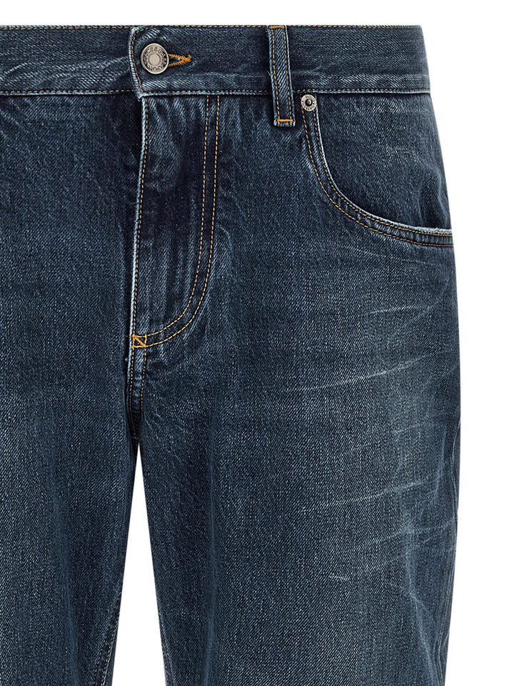 Dolce & Gabbana Logo Embroidery Jeans - Blu | c70aa377b30d8a6778604d137494d504dede3652