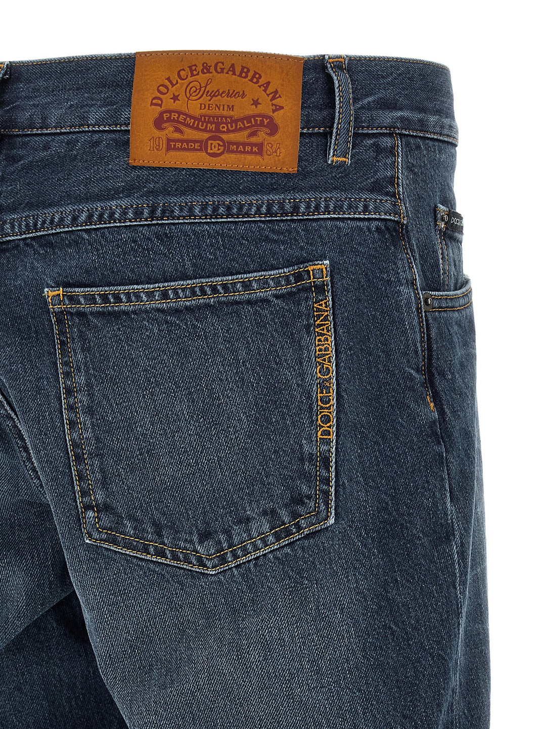 Dolce & Gabbana Logo Embroidery Jeans - Blu | d26e31881abefd1c04e1a947c7c80396a6492bf1