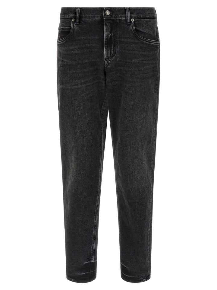 Dolce & Gabbana Patch Dg Jeans - Nero | 992a3141606d14c9ef42419e6cb3aa2d2b8e802e