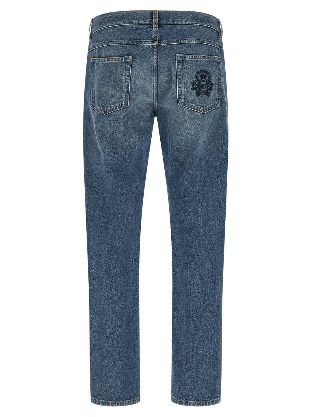 Dolce & Gabbana Heraldic Embroidery Jeans - Blu | 1785baa4f720c10d56dd040114e555d0ce100e64