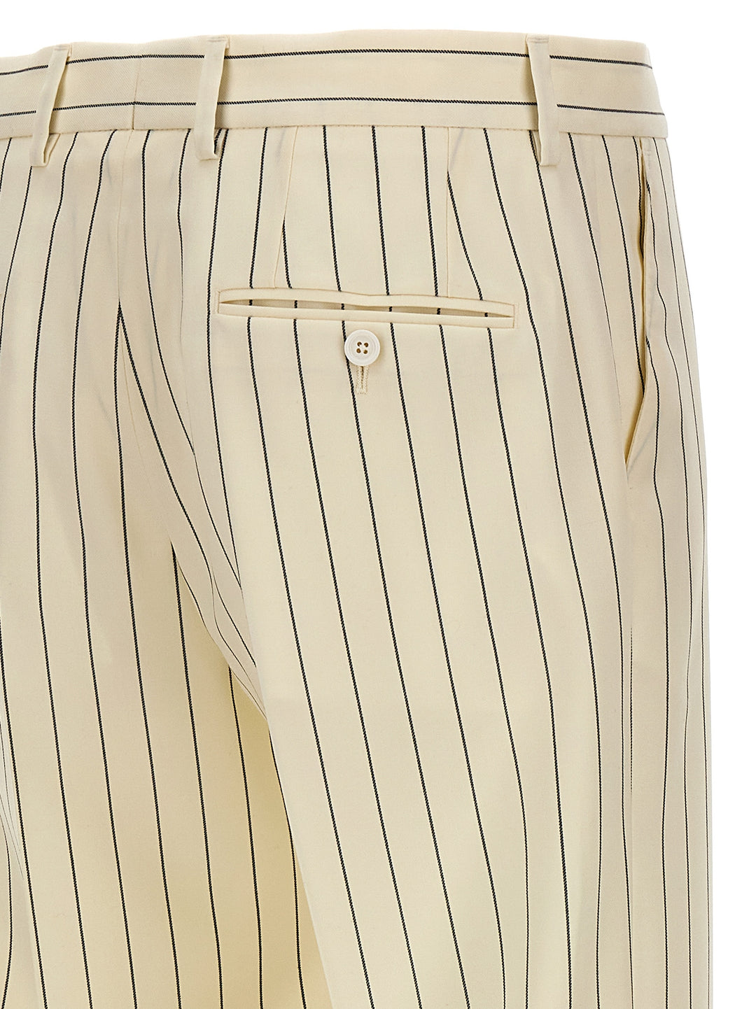 Pinstripe Pantaloni Bianco/Nero