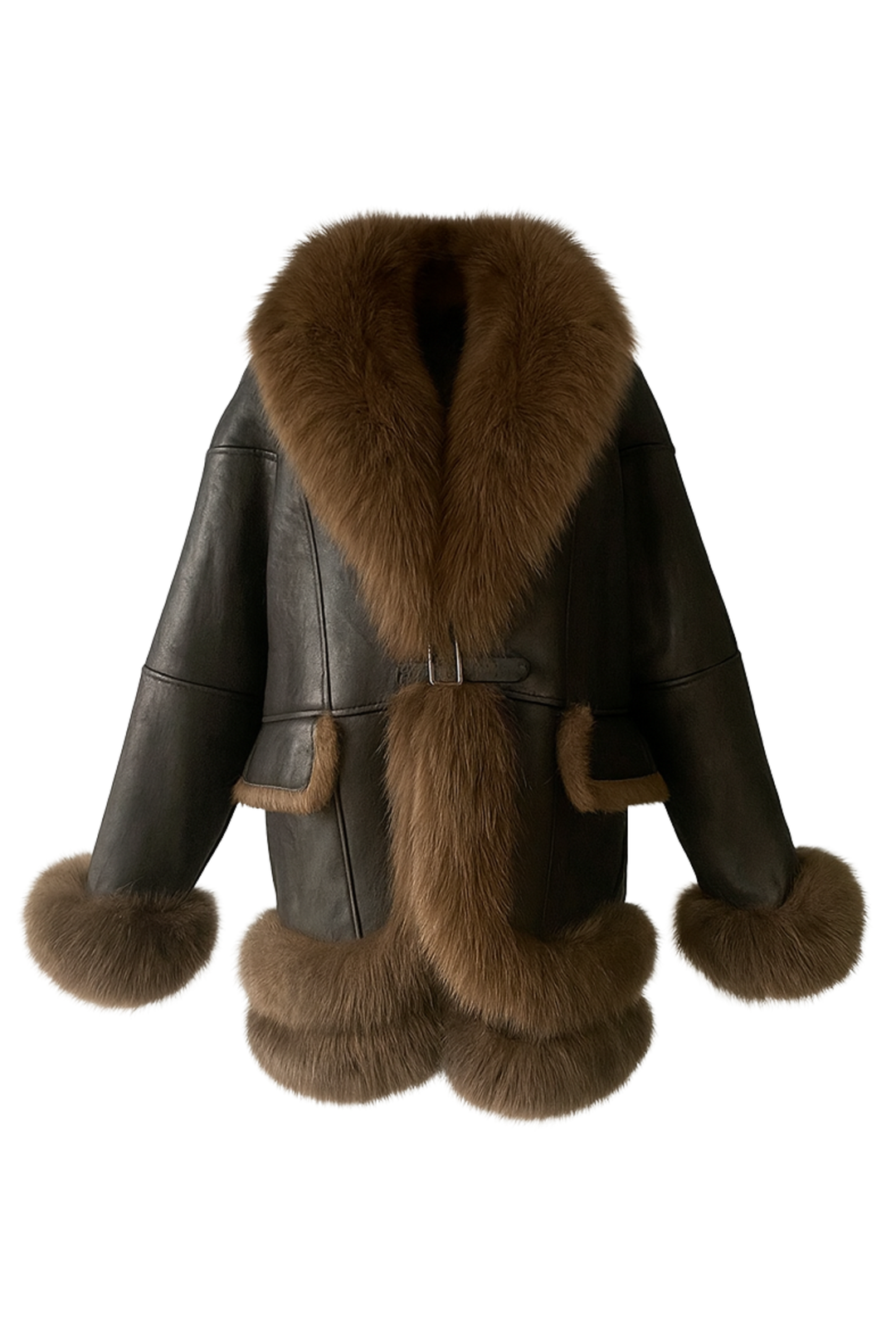 Giacca Alienne in Pelle Marrone