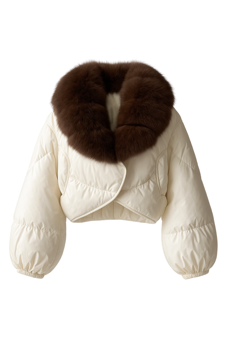 Giacca Begghy Bianca con Pelliccia