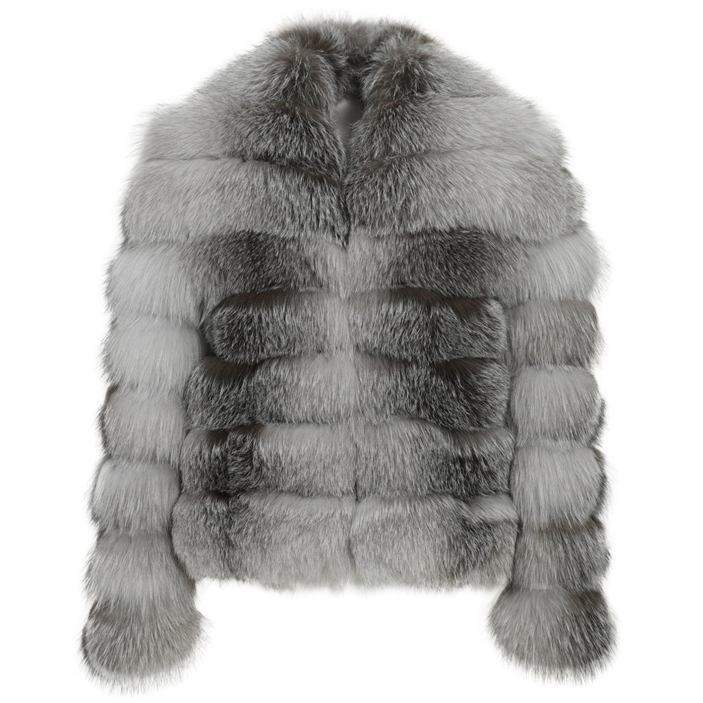 Giacca Ghiaccio Silver Fox in Pelliccia di Volpe