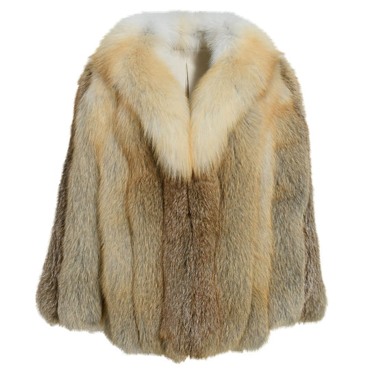 Giacca Selene Multicolore in Pelliccia di Volpe