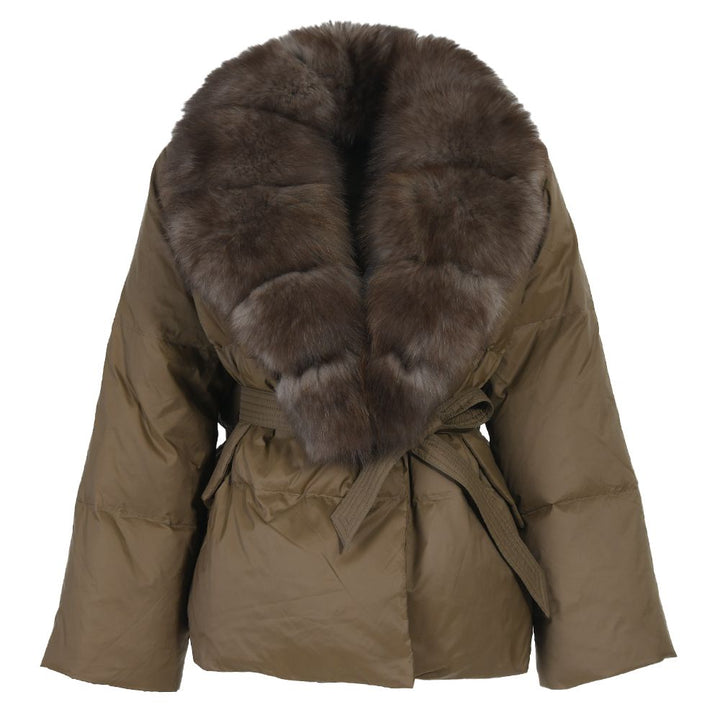 Giacca Zephyr Marrone con Pelliccia