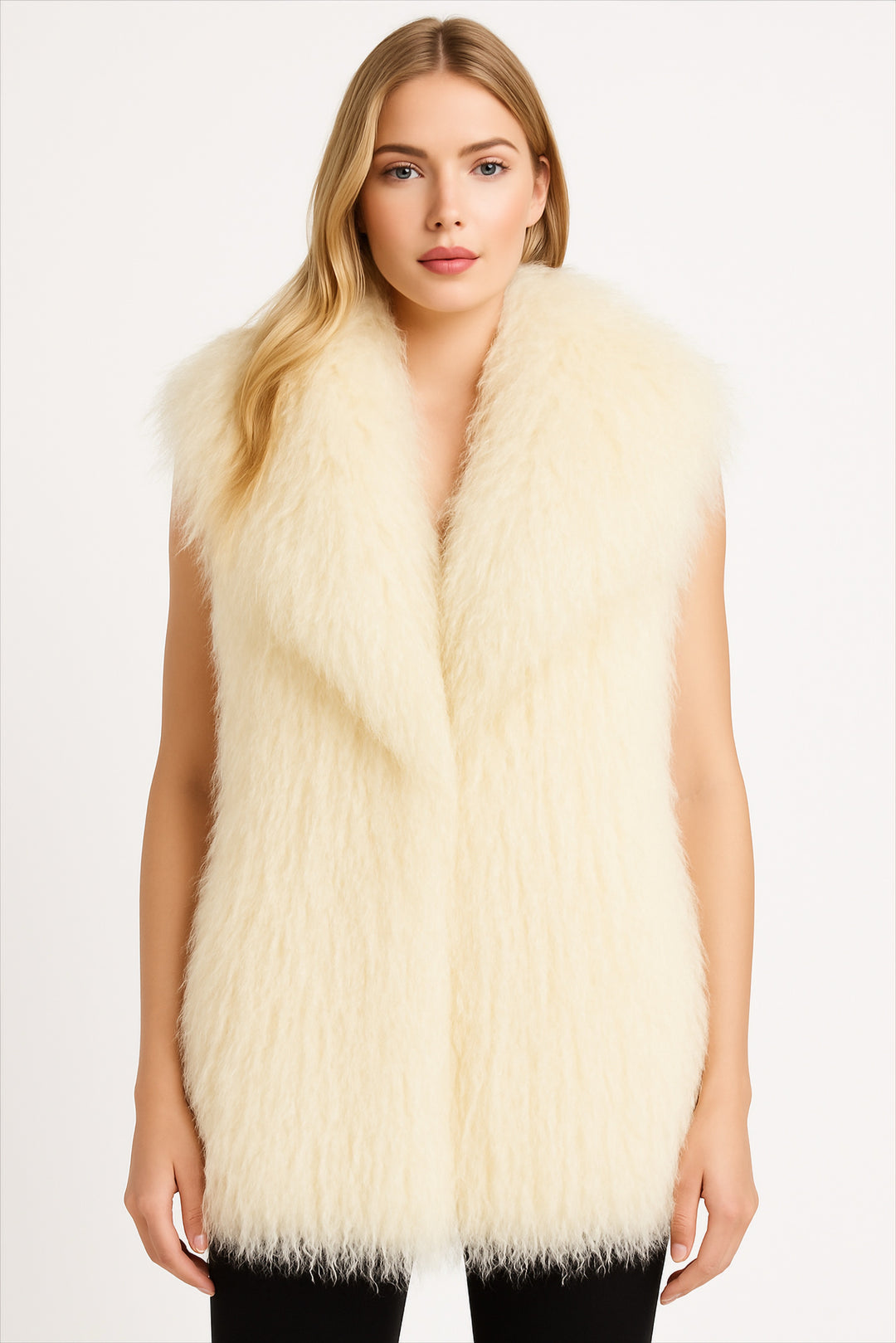 Gilet Tania Beige in Mongolia