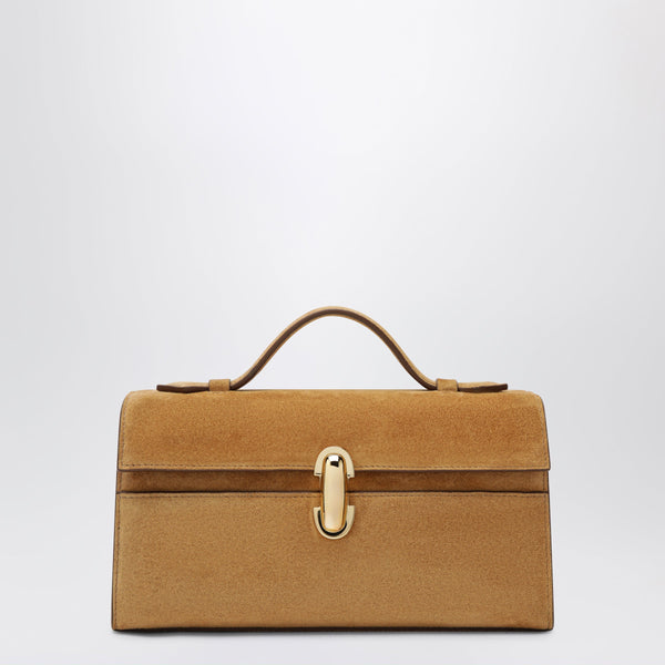 Light Brown Suede Symmetry Pouch