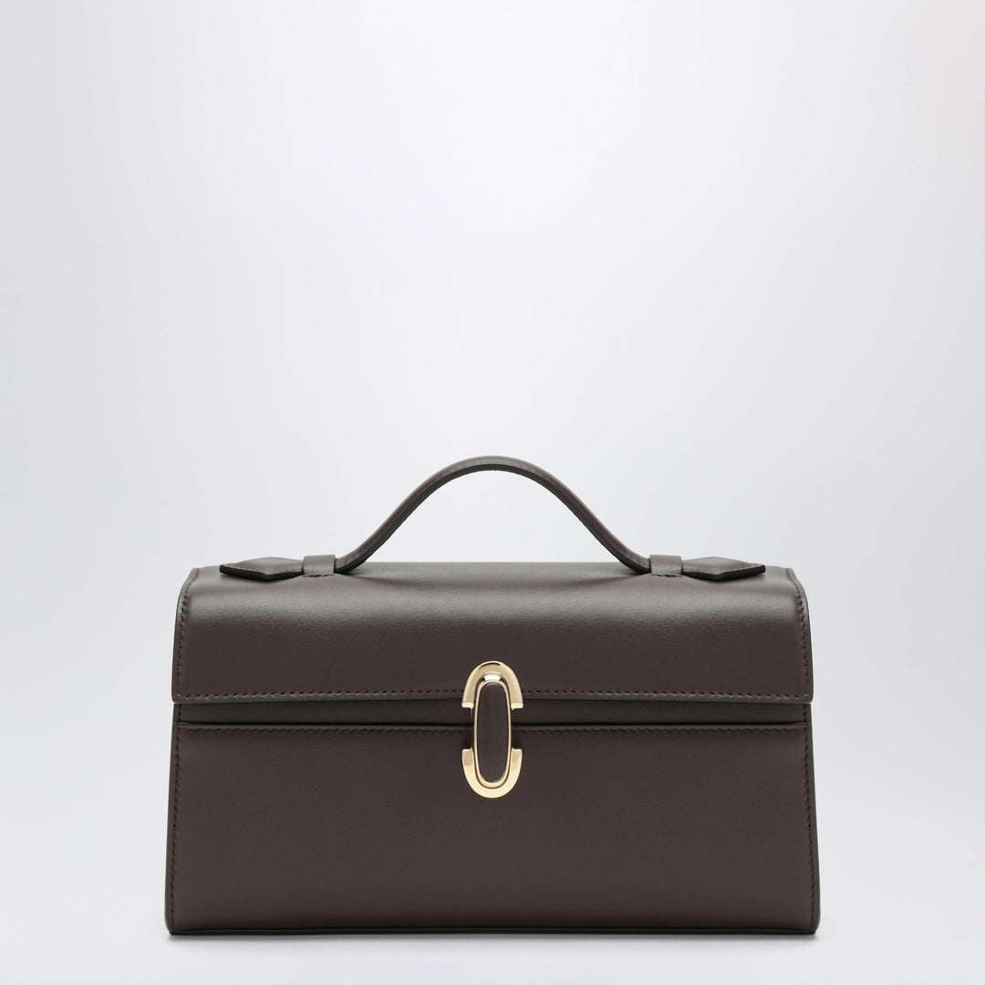 Savette Braune Small Symmetry Pochette Handtasche aus Leder