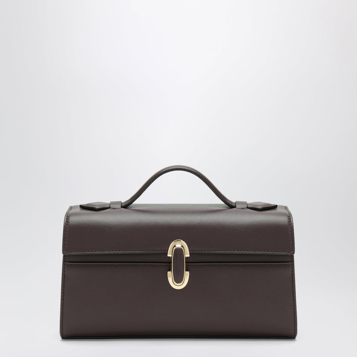 Savette Braune Small Symmetry Pochette Handtasche aus Leder