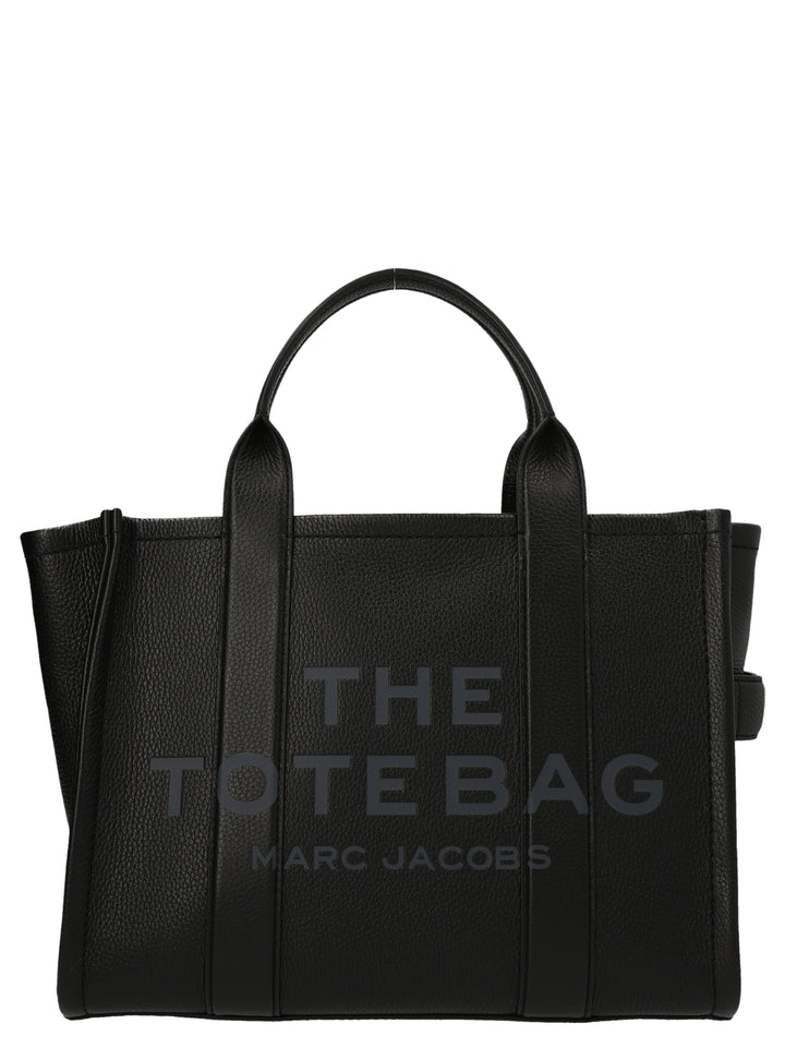 Marc Jacobs The Leather Medium Tote - Nero | 668c10c68a58806966ae9bc9c2769ec2ff9e7128