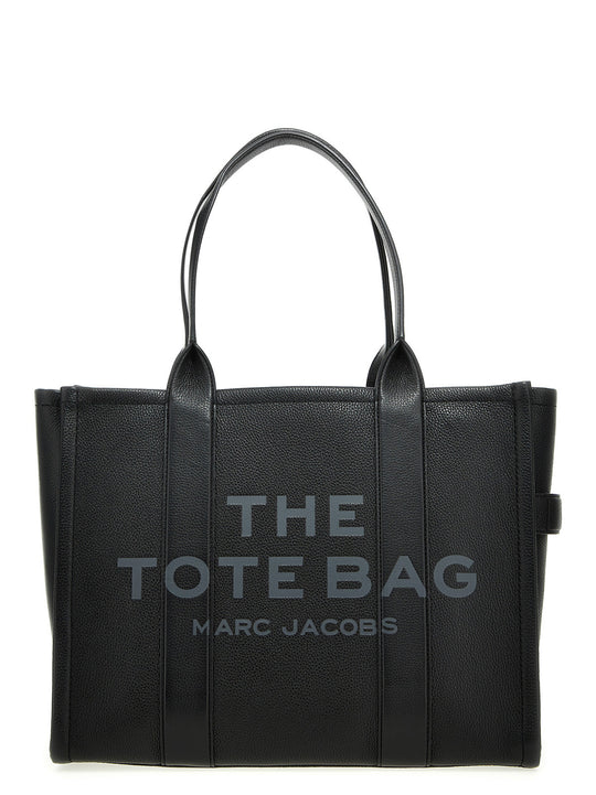 The Leather Large Tote Tote Nero