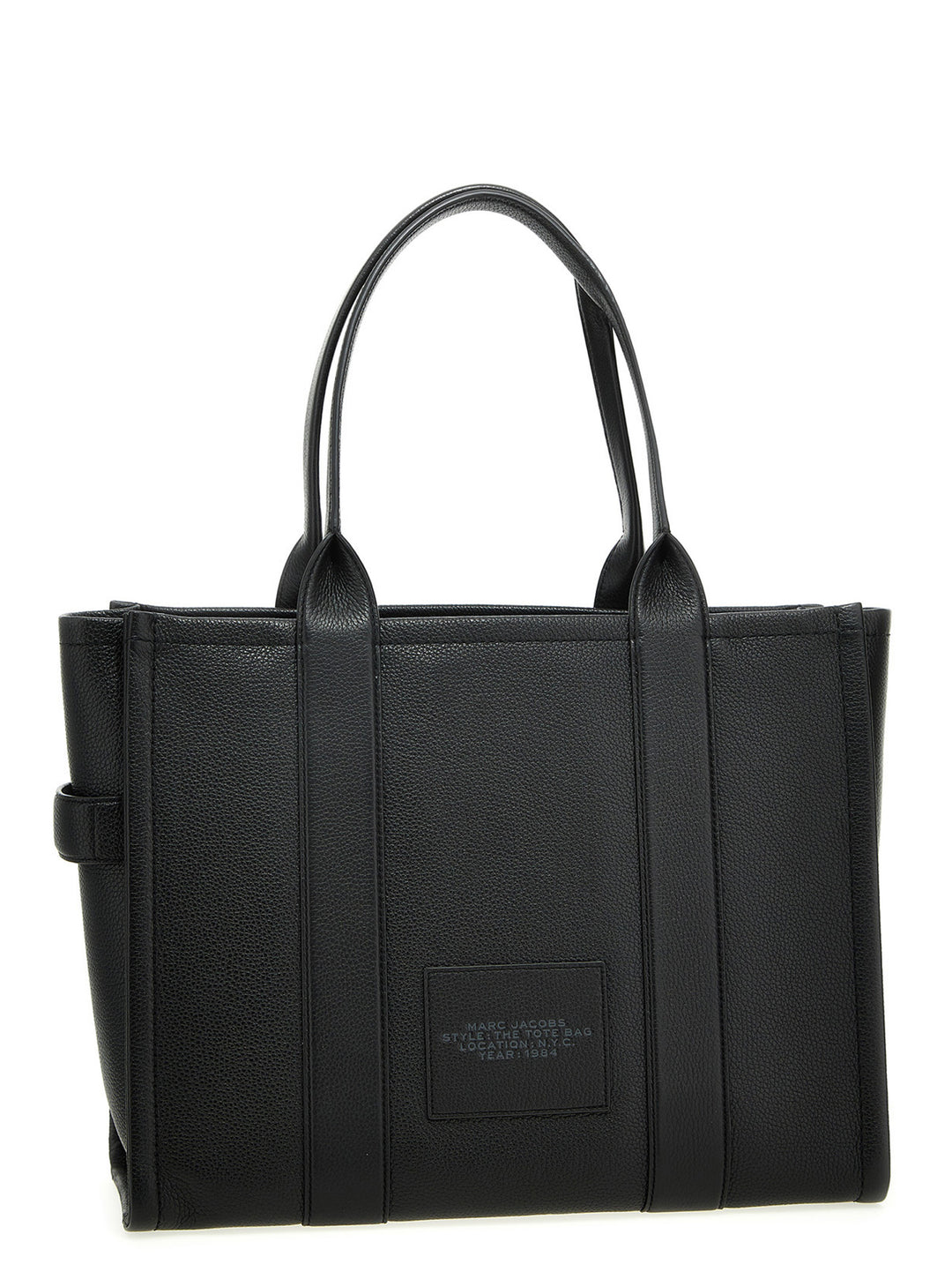 Marc Jacobs The Leather Large Tote Tote - Nero | 01667a359272ec7b7d654f5d278d83bfbc33488d