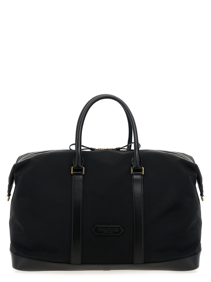Tom Ford Leather Details Travel Bag Casa e Lifestyle - Nero | a1055b69546d984237233b10d5ead6b03f61fff4