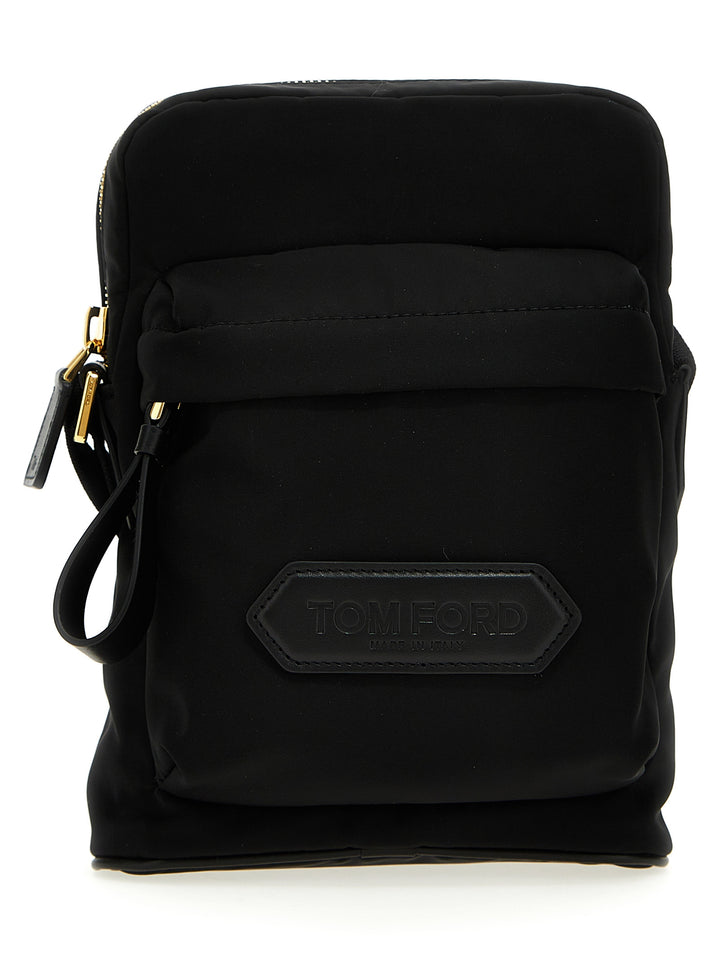Tom Ford Logo Nylon Crossbody Bag Borse a Tracolla - Nero | b9dbe0619c567673cdb0947b8fa04d008f4f1438