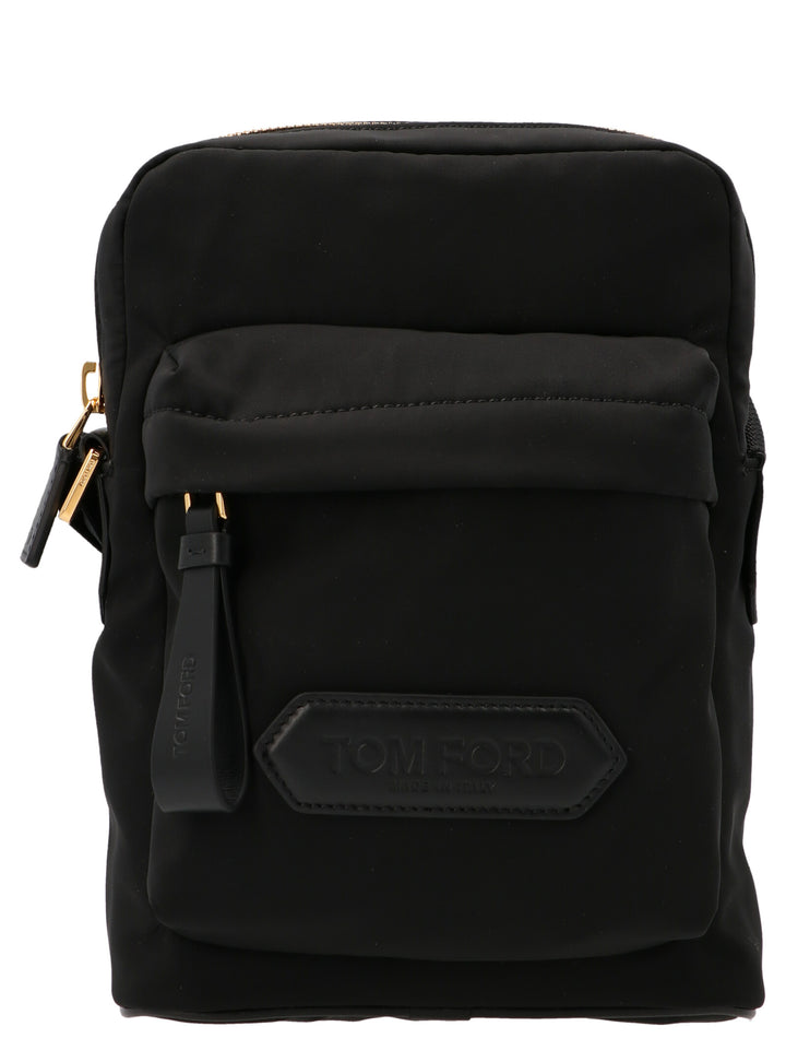Tom Ford Logo Nylon Crossbody Bag Borse a Tracolla - Nero | 560309ab85533fe12cedceb4acee78f14a55a606