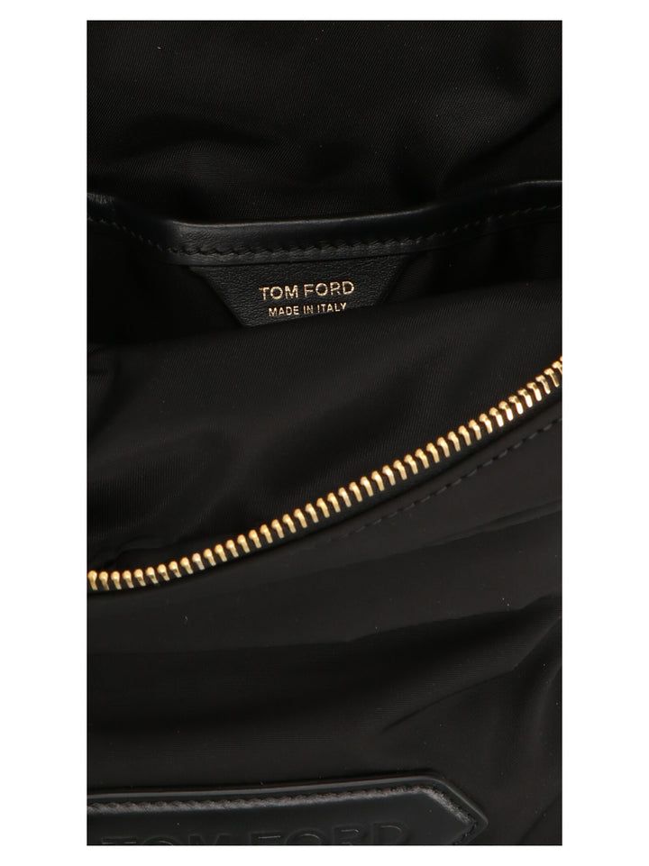 Tom Ford Logo Nylon Crossbody Bag Borse a Tracolla - Nero | 79512e042afe1d4f59a4124d63068f54c71b2c68