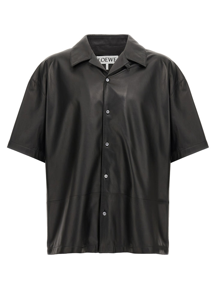 Loewe Nappa Leather Shirt Camicie - Nero | bac364c3671732092c42abd154b3906e3fe77606