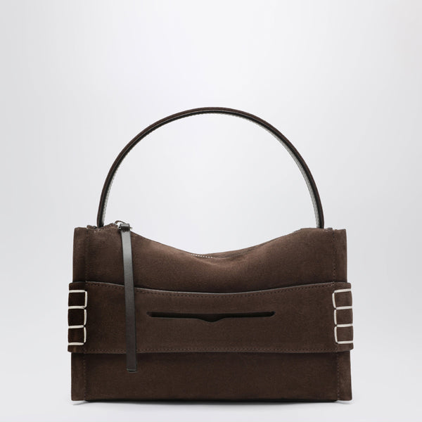 Small Loafer Bag In Brown Suede Leather
