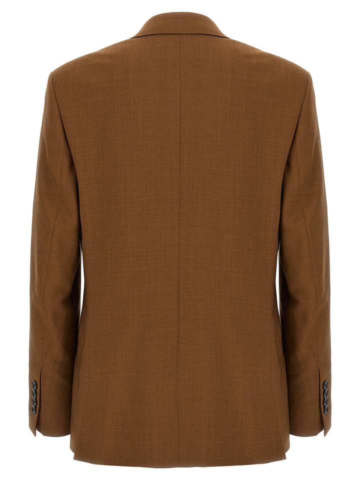 Ami Paris Double-Breasted Blazer - Marrone | a495fb8cda87bf49bec48f8c5aa962b69fd5af85