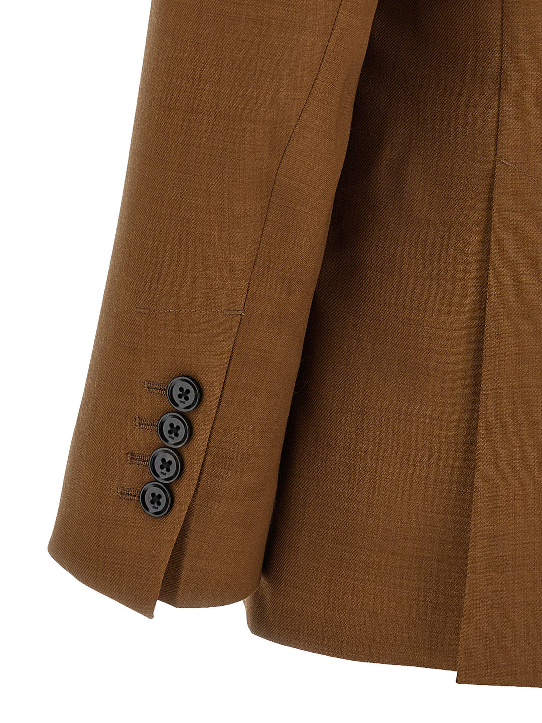 Ami Paris Double-Breasted Blazer - Marrone | f0b48ae0e97d2359047a5c030d0595d56f977ba6