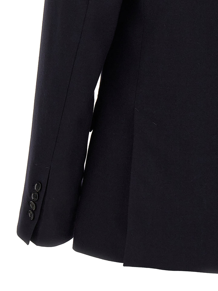 Ami Paris Single-Breasted Wool Blazer - Blu | 07819062f62e9892ba9ea2519f63d4fb18df769e