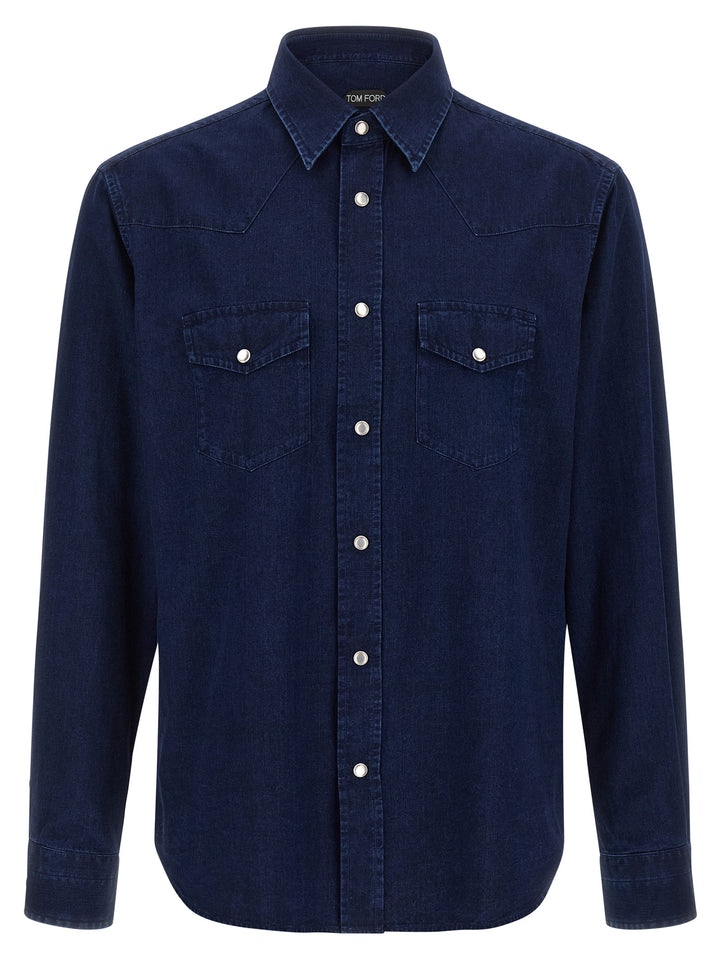 Tom Ford Western Camicie - Blu | eeeb795f6c578754192fe94e37172851c6ee6973