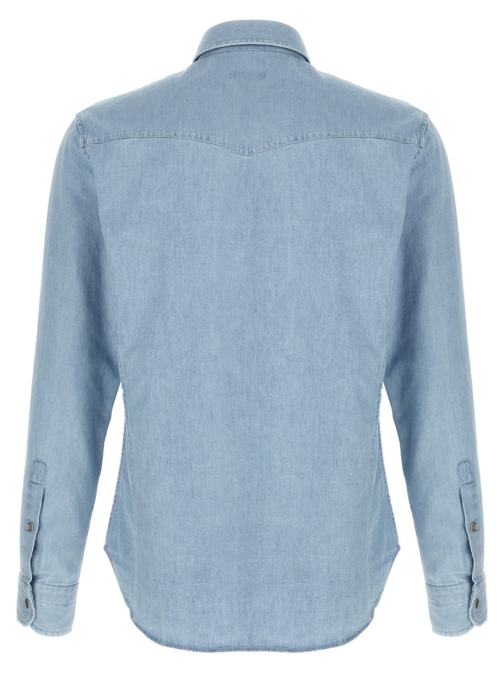 Tom Ford Western Camicie - Celeste | 52b63058ea500fb98374cabb131127d6aa1090af