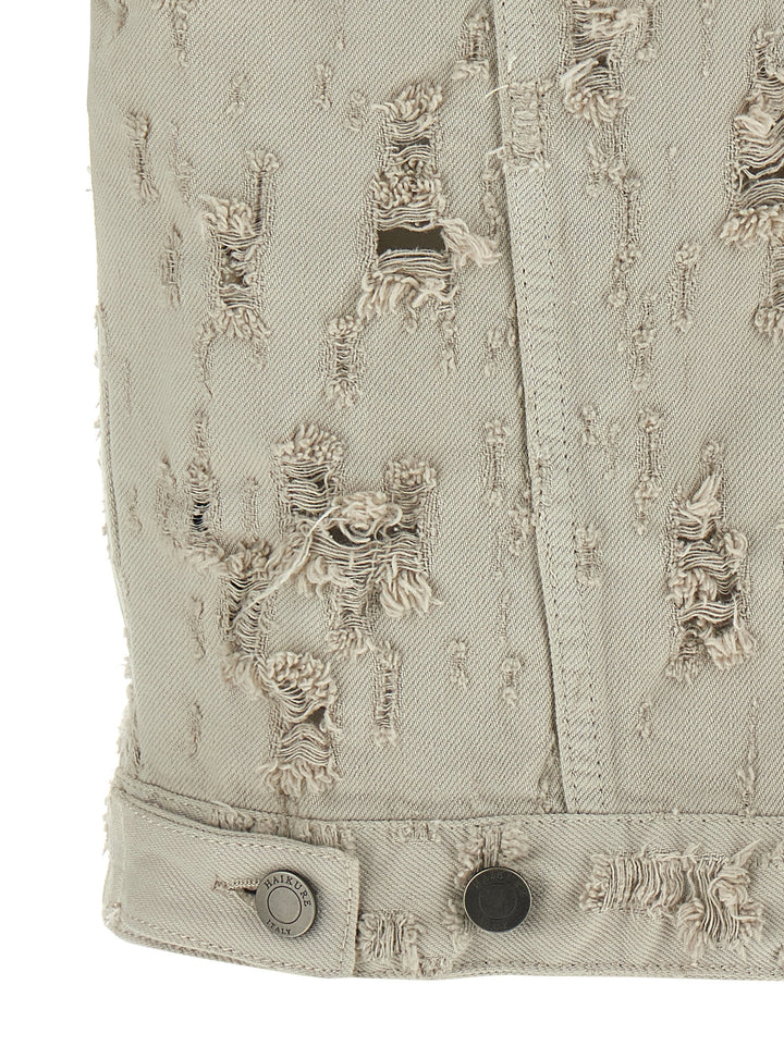 Haikure Ryder Bull Destroy Gilet - Grigio | b0064b63abcbd6c0900925367197a60f4a833456