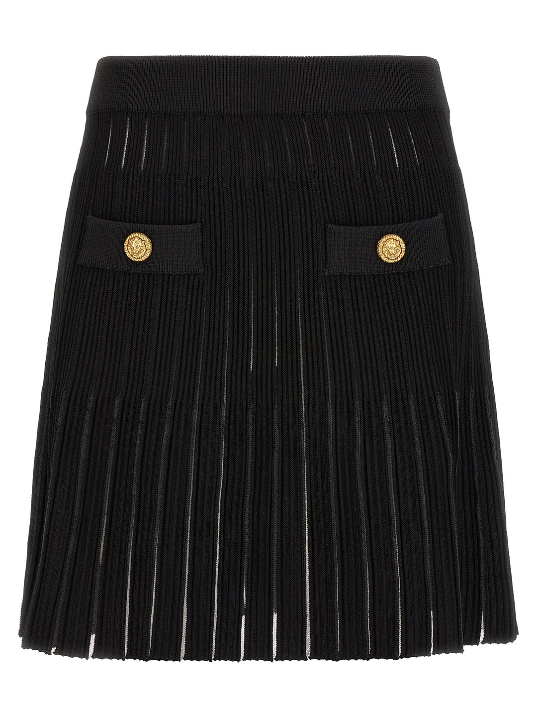 Balmain Pleated Skirt Gonne - Nero | 9bafa14c4496af4bda031cc48f67efdd06665ab5