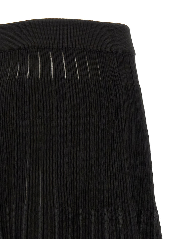 Balmain Pleated Skirt Gonne - Nero | 4e08aeb1be0148dfdb67183adfee04b5d57baf10