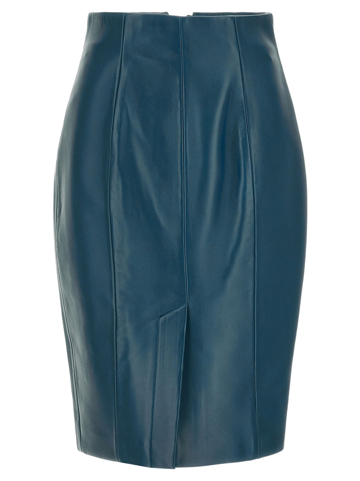 Balmain Xl Zip Skirt Gonne - Blu | 7c14495f8aa6a4bfd33d31c5f054e07601149e53