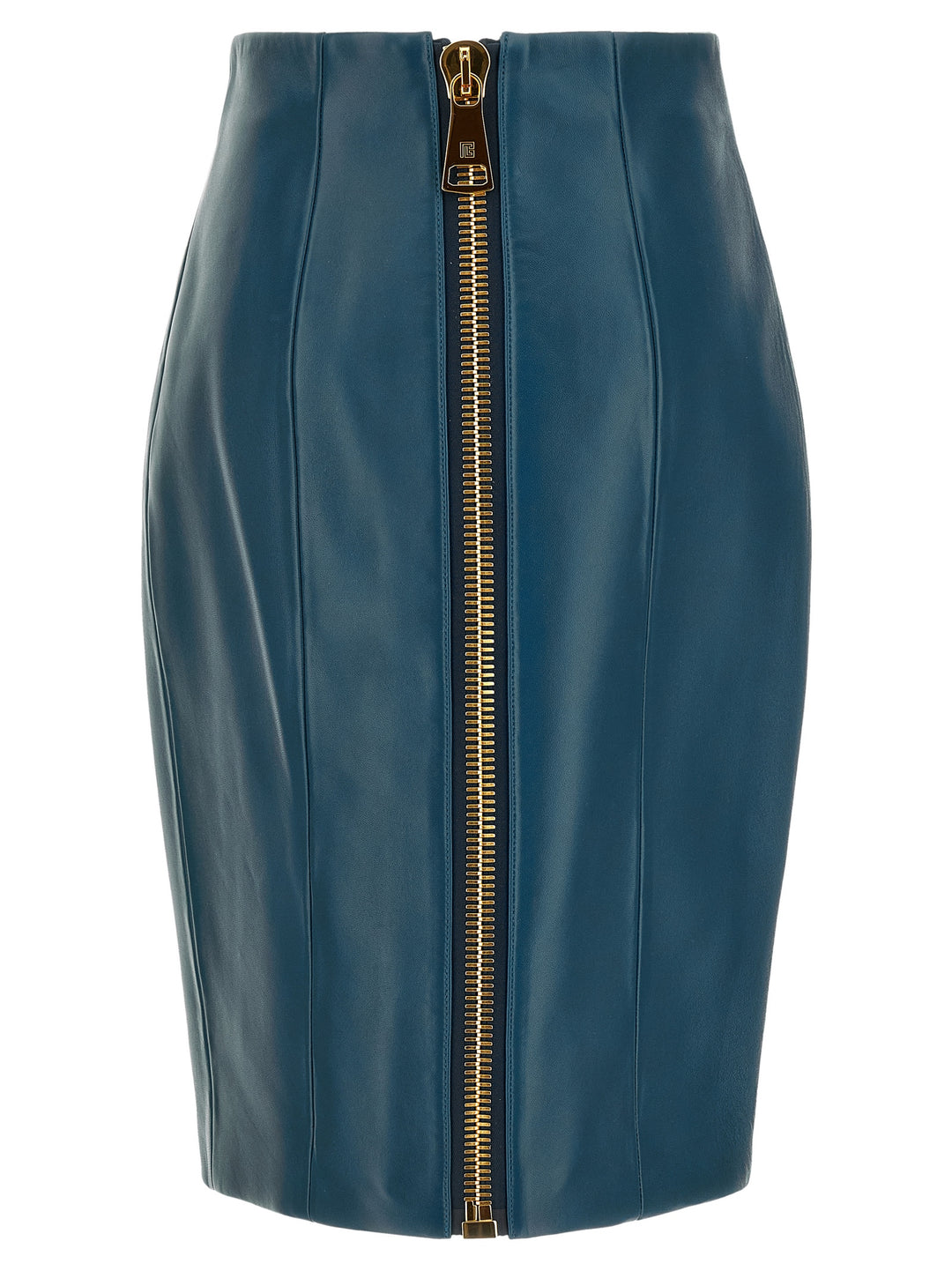 Balmain Xl Zip Skirt Gonne - Blu | e4774913d607564bebfa389213651ad353ead775