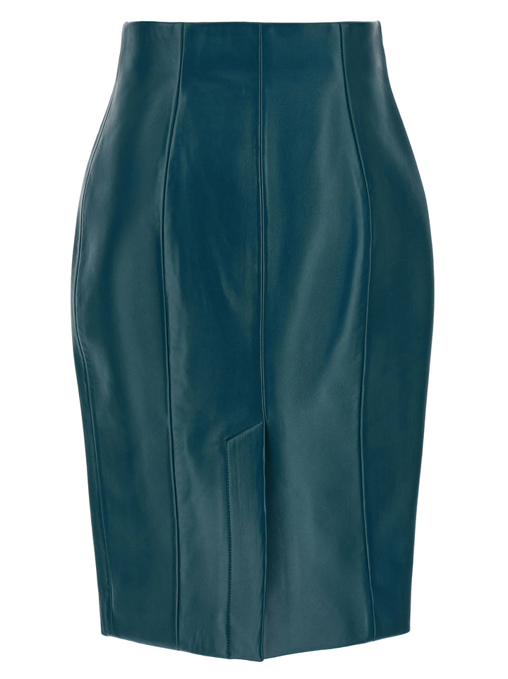 Balmain Xl Zip Skirt Gonne - Blu | 889c77dc7cf99151684e7f27ba500fd796ff2027
