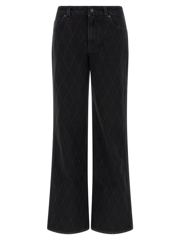 Jeans negros en forma de diamante