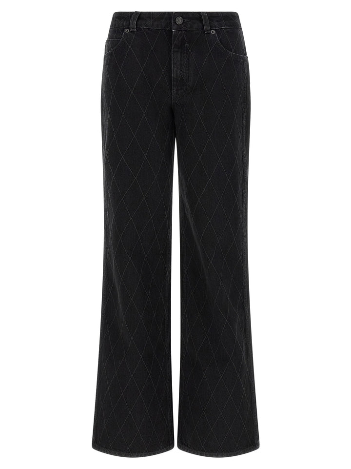 Balmain Diamond-Shaped Jeans - Nero | cb635e024a4d7fbffcaadedc818d62633cebde24