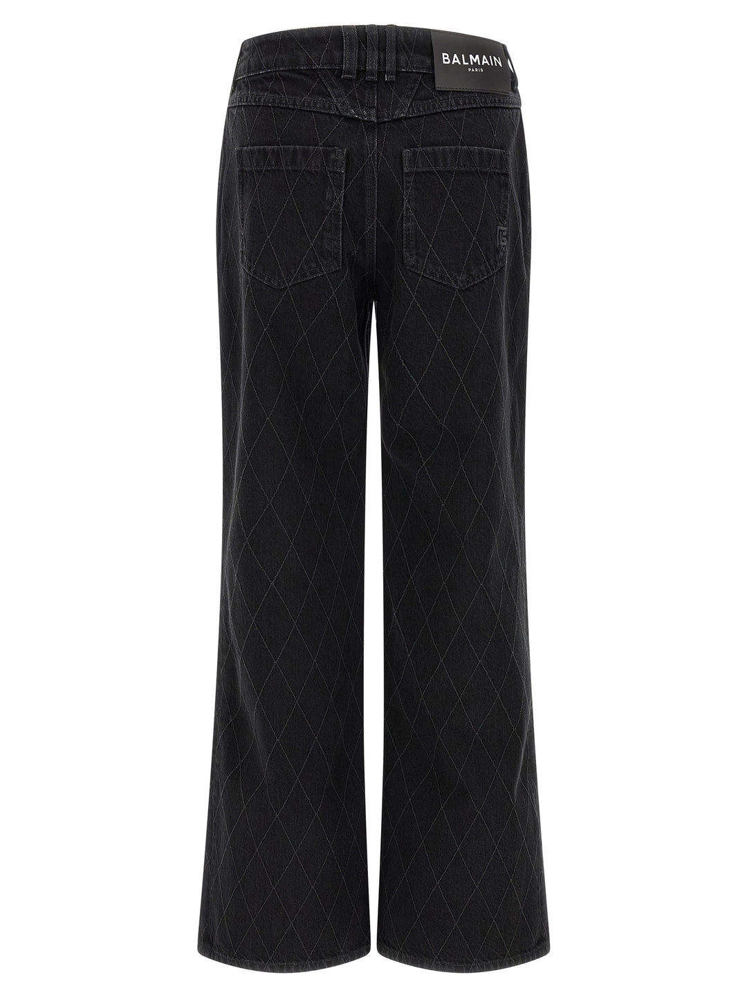 Balmain Diamond-Shaped Jeans - Nero | 04a9ff6571e01d9c1473df811e787b51746343c9