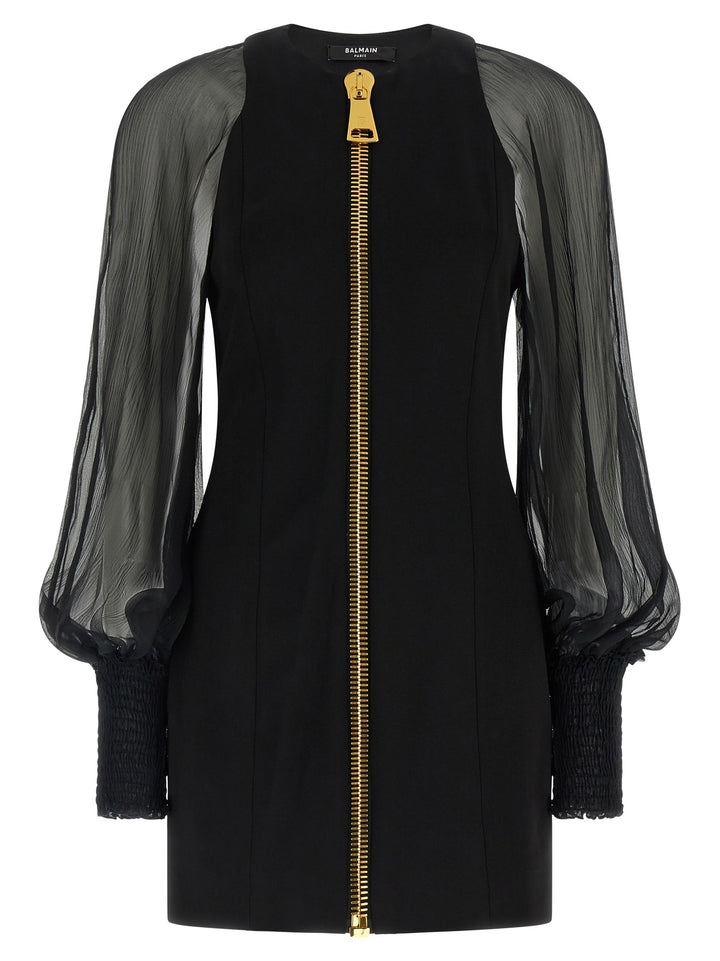 Balmain Xl Zip Dress Abiti - Nero | e08bcab3a3432661a0e41aac5fc18e145da627b4